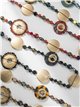 Collar largo cuentas y discos