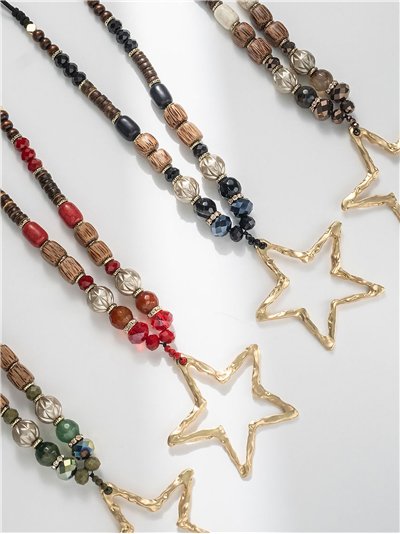 Collar largo cuerda estrella 2