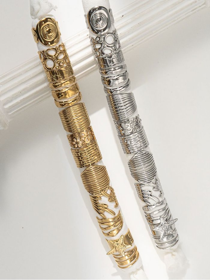 Conjunto de 12 anillos - Acero inoxidable - Expositor incluido