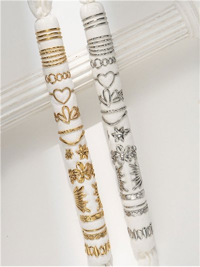 Conjunto de 12 anillos - Acero inoxidable - Expositor incluido 2