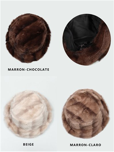 Gorro bucket efecto pelo suave 2