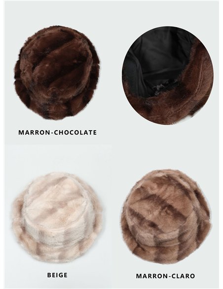 Gorro bucket efecto pelo suave