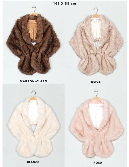 Estola efecto pelo con cuello