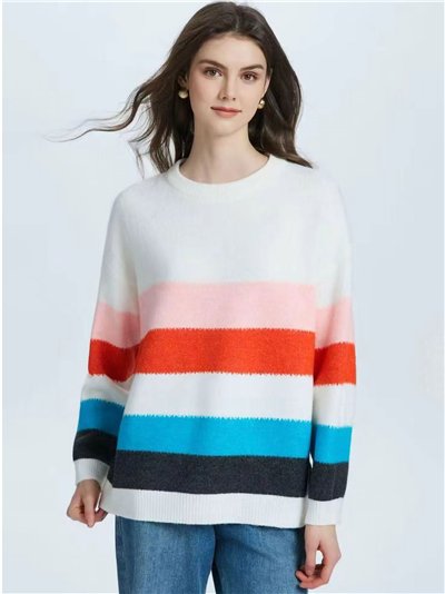 Jersey rayas multicolor