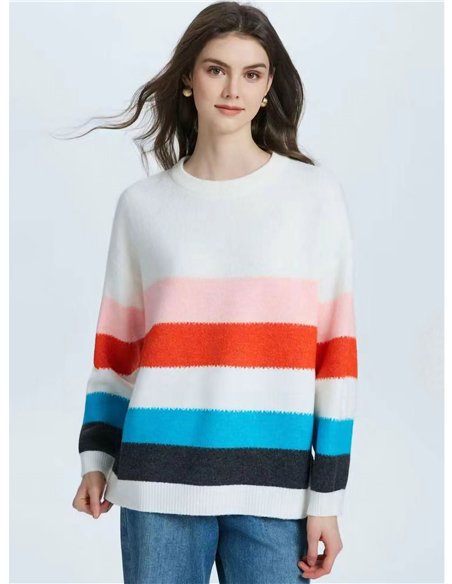 Jersey rayas multicolor