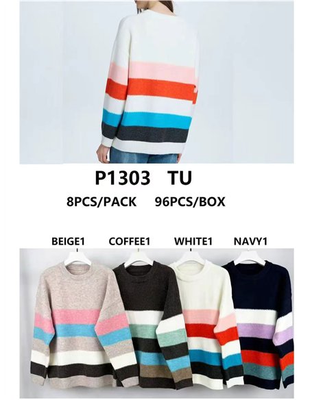 Jersey rayas multicolor