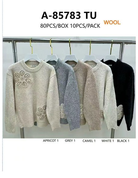 Jersey bordado floral