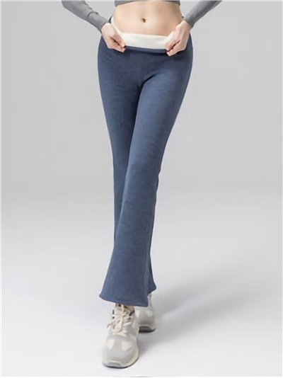 Pantalón flare afelpado