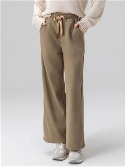 Pantalón ancho afelpado