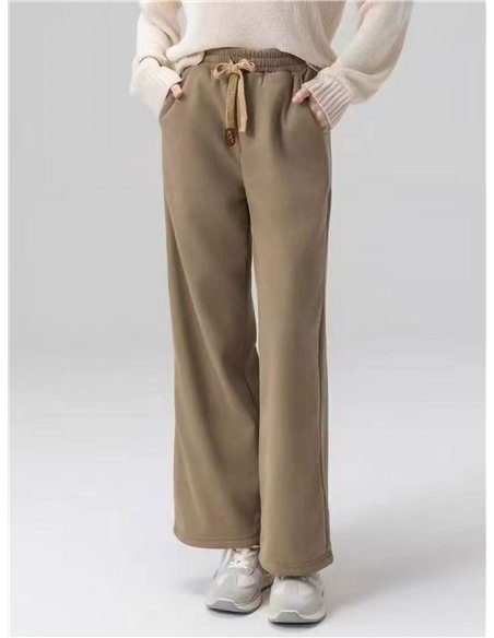 Pantalón ancho afelpado