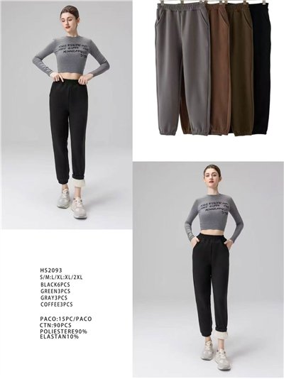 Pantalón jogger forrado con puño 2