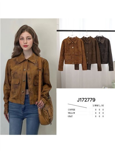 Chaqueta efecto ante con bolsillos 2