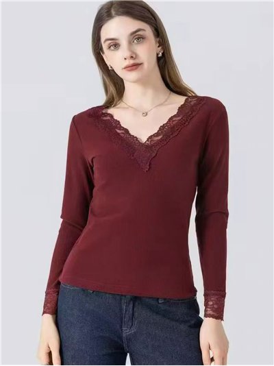 Camiseta detalle encaje