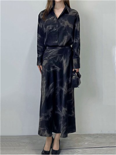 Conjunto estampado 2 piezas - Camisa + Falda