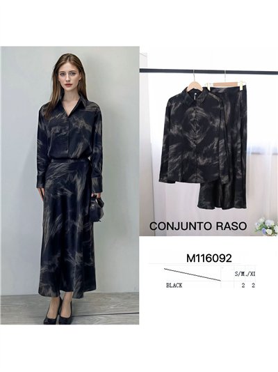 Conjunto estampado 2 piezas - Camisa + Falda 2