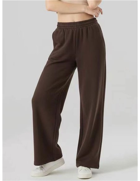 Pantalón recto afelpado