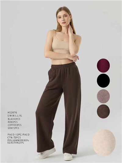 Pantalón recto afelpado 2