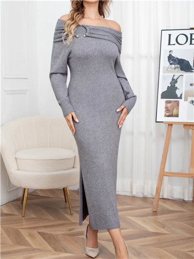 Vestido punto palabra de honor