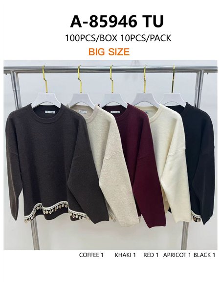 Jersey amplio ribete conchas