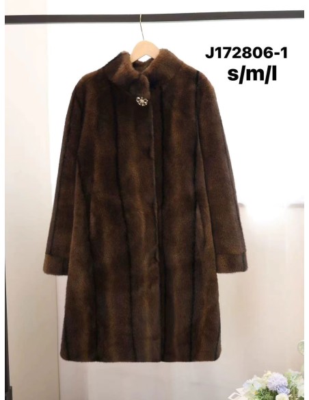 Abrigo largo de pelo sintético