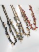 Collar largo cuentas en cordón