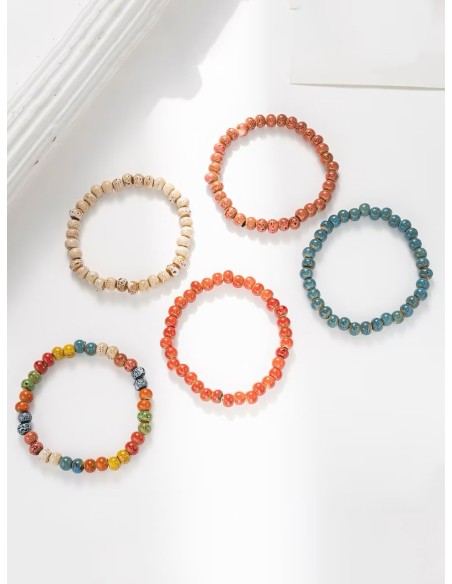 Pulsera elástica de cuentas