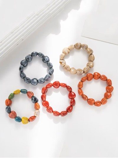 Pulsera elástica de cuentas