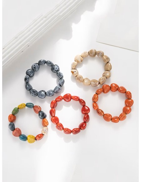 Pulsera elástica de cuentas