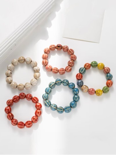 Pulsera elástica de cuentas