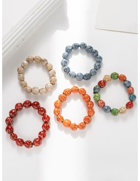 Pulsera elástica de cuentas