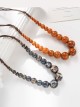 Collar largo cuentas en cordón