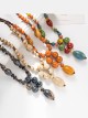 Collar largo cuentas mixtas en cordón
