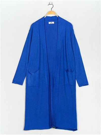 Cárdigan largo bolsillos