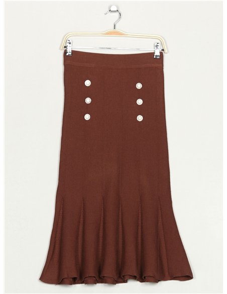 Falda punto botones joya