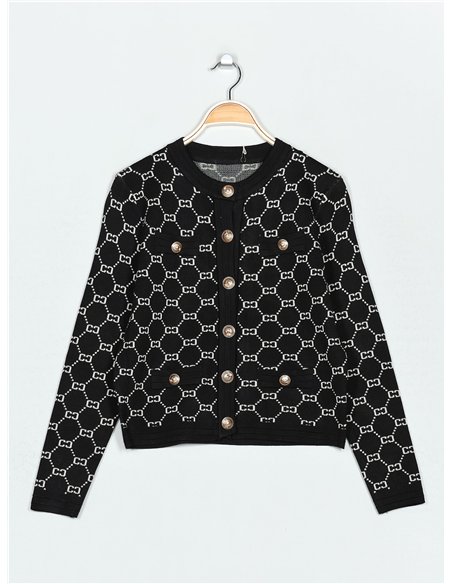 Chaqueta punto estampada