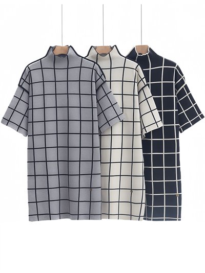 Vestido punto cuadros 2