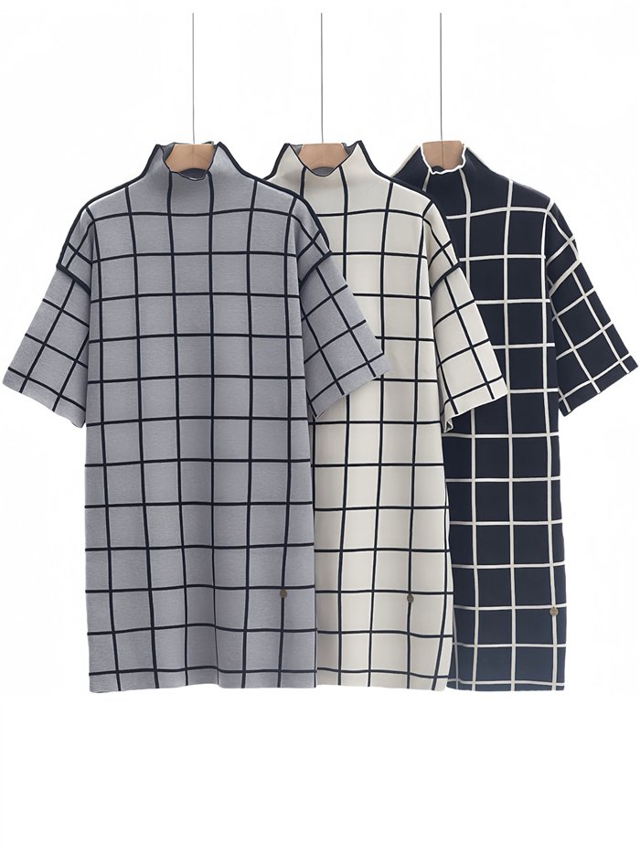 Vestido punto cuadros