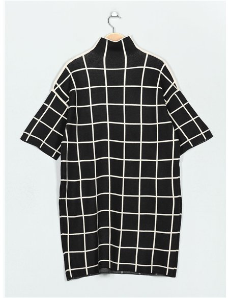 Vestido punto cuadros