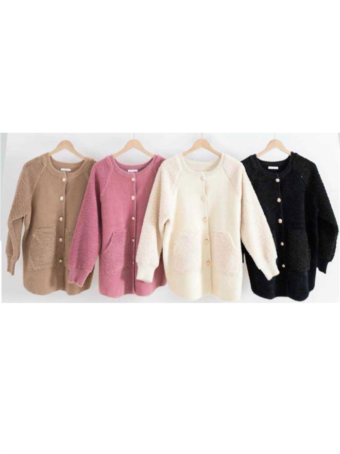 Chaqueta punto amplio teddy