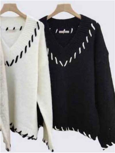 Jersey contraste cuello perkins