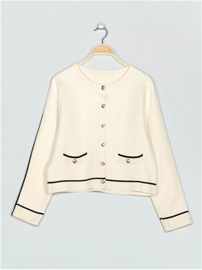 Chaqueta punto contraste