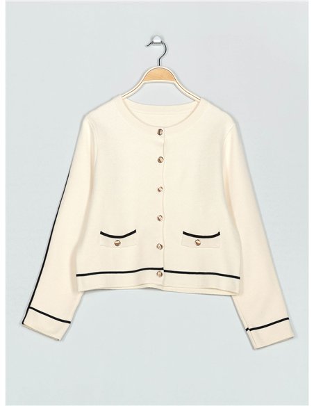 Chaqueta punto contraste