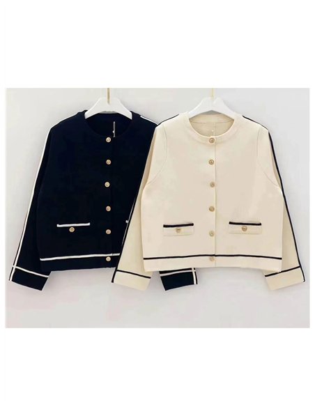 Chaqueta punto contraste