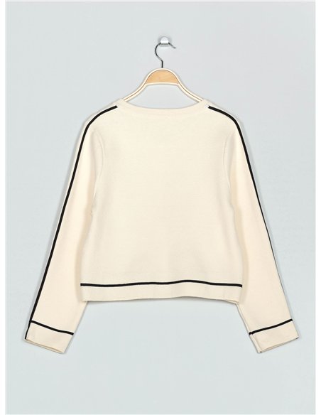 Chaqueta punto contraste