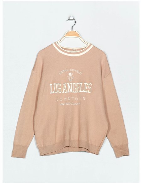 Jersey texto bordado