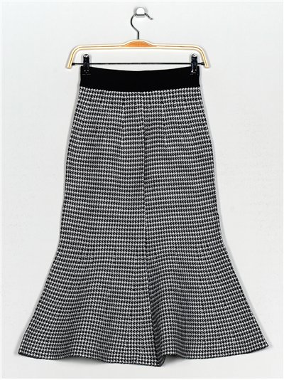 Falda midi punto botones 2