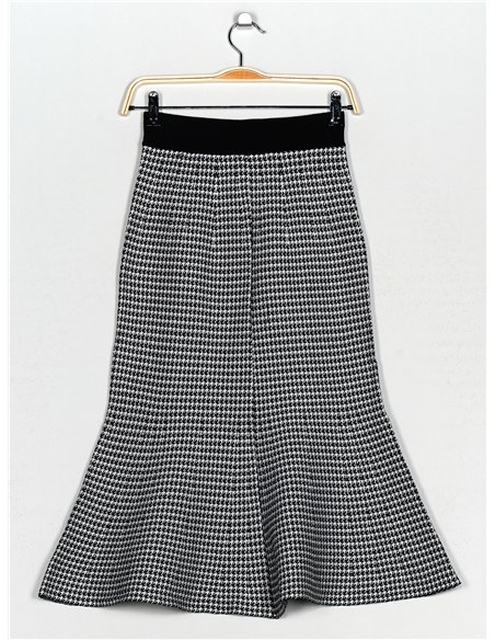 Falda midi punto botones