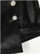 Faux leather shorts skirt with beads buttons