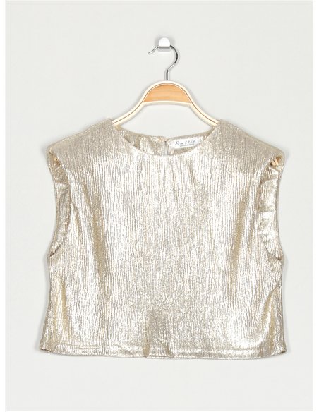 Top metalizado hombreras