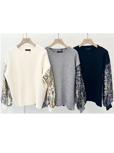 Jersey soft manga lentejuelas 2